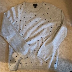 J. crew cashmere sweater with embellishments